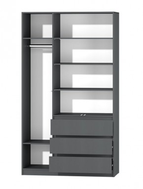 МС "Хилтон" Шкаф №2 1200 (Графит) в Коротчаево - korotchaevo.mebel24.online | фото 3