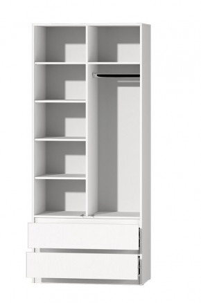 МС "Хилтон" Шкаф №3 900 (Белый текстурный) в Коротчаево - korotchaevo.mebel24.online | фото 3