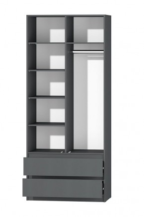 МС "Хилтон" Шкаф №3 900 (Графит) в Коротчаево - korotchaevo.mebel24.online | фото 3
