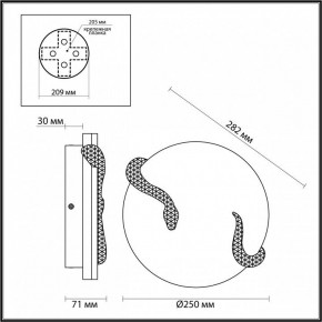Накладной светильник Odeon Light Snake 7033/10WL в Коротчаево - korotchaevo.mebel24.online | фото 4