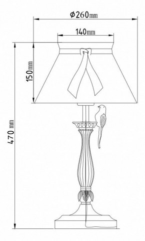 Настольная лампа декоративная Maytoni Bird ARM013-11-W в Коротчаево - korotchaevo.mebel24.online | фото 5