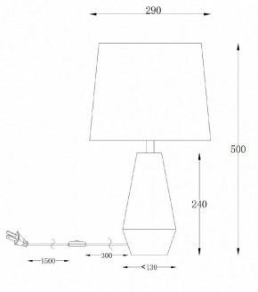Настольная лампа декоративная Maytoni Calvin Table Z181-TL-01-B в Коротчаево - korotchaevo.mebel24.online | фото 2
