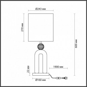 Настольная лампа декоративная Odeon Light Bagel 5410/1T в Коротчаево - korotchaevo.mebel24.online | фото 4