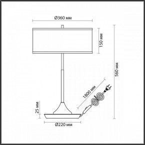 Настольная лампа декоративная Odeon Light Bergi 5064/2T в Коротчаево - korotchaevo.mebel24.online | фото 8
