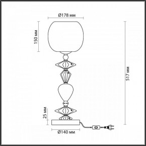 Настольная лампа декоративная Odeon Light Bizet 4855/1T в Коротчаево - korotchaevo.mebel24.online | фото 3