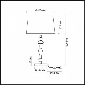 Настольная лампа декоративная Odeon Light Homi 5040/1T в Коротчаево - korotchaevo.mebel24.online | фото 4