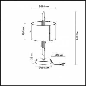 Настольная лампа декоративная Odeon Light Margaret 4895/2T в Коротчаево - korotchaevo.mebel24.online | фото 4