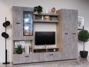Нэнси New Полка (ЛДСП) Бетон светлый/Сонома в Коротчаево - korotchaevo.mebel24.online | фото 2
