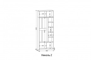 НИКОЛЬ 2 шкаф 2-х створчатый в Коротчаево - korotchaevo.mebel24.online | фото 3