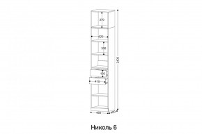 НИКОЛЬ 6 Пенал в Коротчаево - korotchaevo.mebel24.online | фото 2