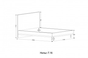 НИЛЬС - 7.16 Кровать с ортопедом 1600 в Коротчаево - korotchaevo.mebel24.online | фото 2