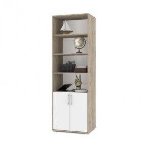 ОЛИВИЯ О21 Шкаф-стеллаж (дуб серый/белый) в Коротчаево - korotchaevo.mebel24.online | фото