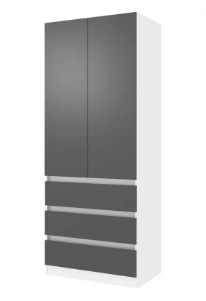 ПАРУС Шкаф 2-х ств. 800 (белый/графит) в Коротчаево - korotchaevo.mebel24.online | фото