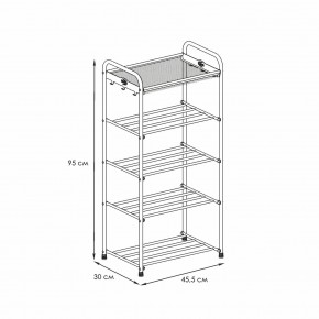 ПДОА15 Ч Подставка для обуви "Альфа 15" Черный в Коротчаево - korotchaevo.mebel24.online | фото 2