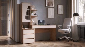 ПИФАГОР Стол компьютерный (дуб вотан/кашемир) в Коротчаево - korotchaevo.mebel24.online | фото