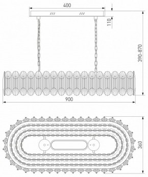 Подвесная люстра Bogate-s Chaleur 423/1 в Коротчаево - korotchaevo.mebel24.online | фото 5