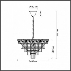 Подвесная люстра Lumion Esme 5233/8 в Коротчаево - korotchaevo.mebel24.online | фото 4