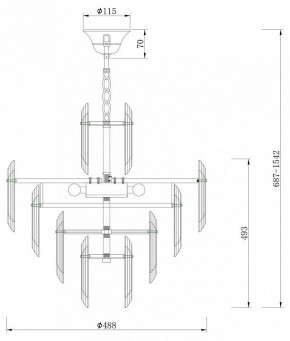 Подвесная люстра Maytoni Flare DIA200PL-06G в Коротчаево - korotchaevo.mebel24.online | фото 7