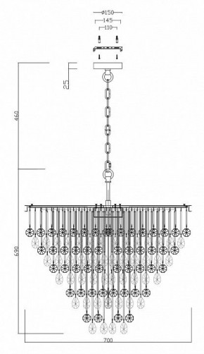 Подвесная люстра Maytoni Linn MOD091PL-09G в Коротчаево - korotchaevo.mebel24.online | фото 4