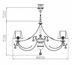 Подвесная люстра Maytoni Soffia RC093-PL-08-R в Коротчаево - korotchaevo.mebel24.online | фото 5