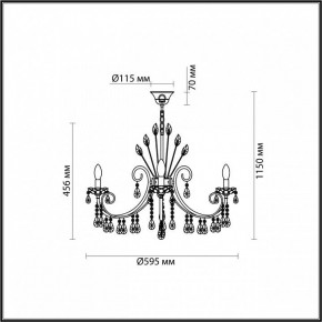 Подвесная люстра Odeon Light Versia 4977/6 в Коротчаево - korotchaevo.mebel24.online | фото 5