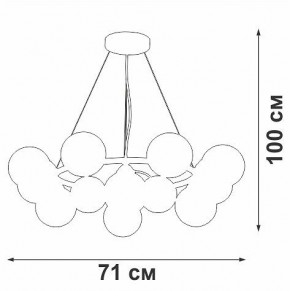 Подвесная люстра Vitaluce V48410 V48410-8/12S в Коротчаево - korotchaevo.mebel24.online | фото 3