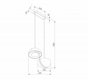 Подвесной светильник Eurosvet Emisfero 50083/2 LED золото в Коротчаево - korotchaevo.mebel24.online | фото 4