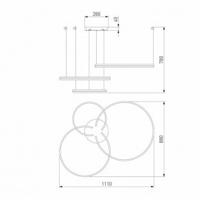 Подвесной светильник Eurosvet Gap 90180/3 золото в Коротчаево - korotchaevo.mebel24.online | фото 5