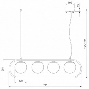 Подвесной светильник Eurosvet Ringo 50089/4 хром в Коротчаево - korotchaevo.mebel24.online | фото 3