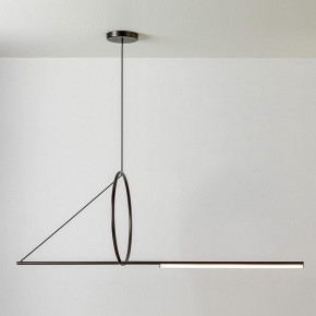 Подвесной светильник Imperiumloft Suspension Cercle Et Trait – Graphite Satine 40.1282-0 в Коротчаево - korotchaevo.mebel24.online | фото