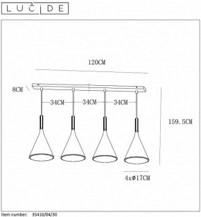 Подвесной светильник Lucide Gipsy 35410/04/30 в Коротчаево - korotchaevo.mebel24.online | фото 5