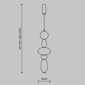 Подвесной светильник Maytoni Adore MOD297PL-L24BS3K1 в Коротчаево - korotchaevo.mebel24.online | фото 5