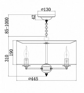 Подвесной светильник Maytoni Anna H007PL-04G в Коротчаево - korotchaevo.mebel24.online | фото 4