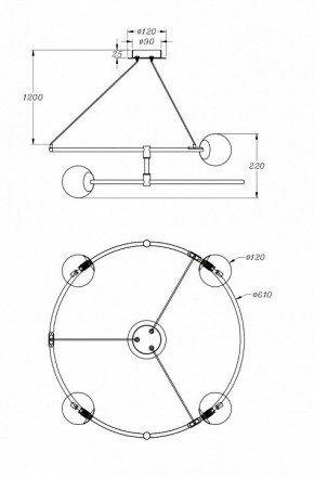 Подвесной светильник Maytoni Balance MOD317PL-04B в Коротчаево - korotchaevo.mebel24.online | фото 4