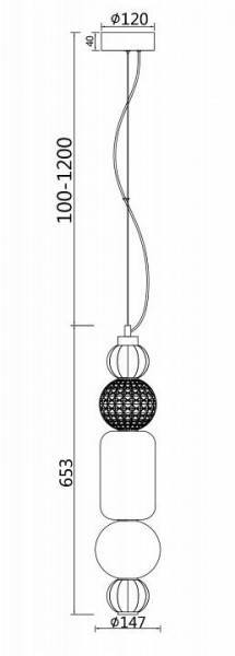 Подвесной светильник Maytoni Collar P069PL-L35CH3K в Коротчаево - korotchaevo.mebel24.online | фото 5