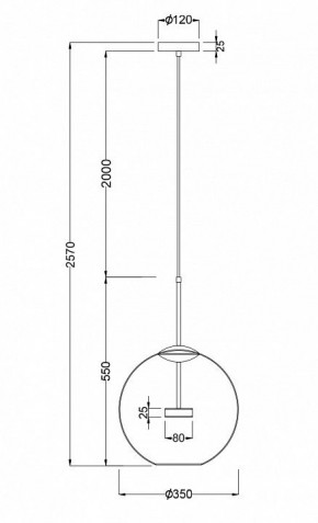 Подвесной светильник Maytoni Cometa MOD056PL-L12G3K в Коротчаево - korotchaevo.mebel24.online | фото 3