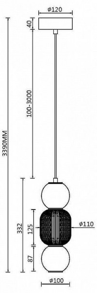 Подвесной светильник Maytoni Drop MOD273PL-L16G3K в Коротчаево - korotchaevo.mebel24.online | фото 3
