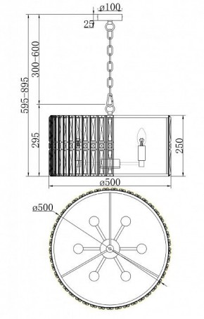 Подвесной светильник Maytoni Facet MOD094PL-06G в Коротчаево - korotchaevo.mebel24.online | фото 4