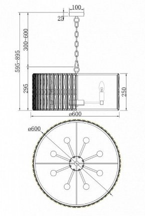 Подвесной светильник Maytoni Facet MOD094PL-08G в Коротчаево - korotchaevo.mebel24.online | фото 3