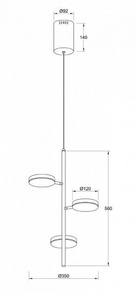 Подвесной светильник Maytoni Fad MOD070PL-L18B3K в Коротчаево - korotchaevo.mebel24.online | фото 4