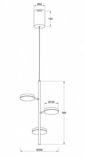 Подвесной светильник Maytoni Fad MOD070PL-L18WK в Коротчаево - korotchaevo.mebel24.online | фото 4