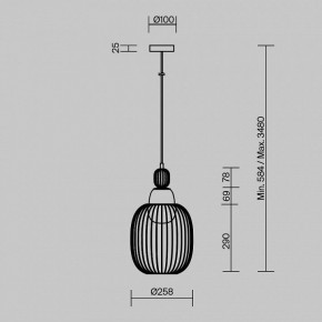 Подвесной светильник Maytoni Levitation MOD376PL-01G1 в Коротчаево - korotchaevo.mebel24.online | фото 5