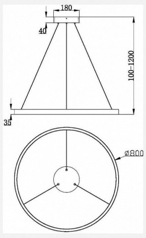 Подвесной светильник Maytoni Rim 1 MOD058PL-L42W3K в Коротчаево - korotchaevo.mebel24.online | фото 3