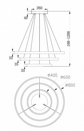 Подвесной светильник Maytoni Rim MOD058PL-L100W4K в Коротчаево - korotchaevo.mebel24.online | фото 6