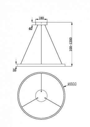 Подвесной светильник Maytoni Rim MOD058PL-L42BSK в Коротчаево - korotchaevo.mebel24.online | фото 2