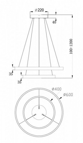 Подвесной светильник Maytoni Rim MOD058PL-L55BS4K в Коротчаево - korotchaevo.mebel24.online | фото 7