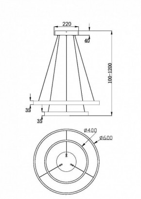 Подвесной светильник Maytoni Rim MOD058PL-L55BSK в Коротчаево - korotchaevo.mebel24.online | фото 4