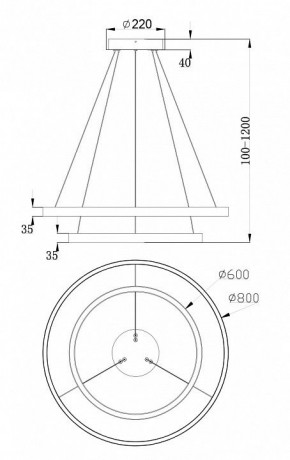 Подвесной светильник Maytoni Rim MOD058PL-L74BS4K в Коротчаево - korotchaevo.mebel24.online | фото 7