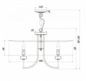 Подвесной светильник Maytoni Roma ARM006PL-08G в Коротчаево - korotchaevo.mebel24.online | фото 4