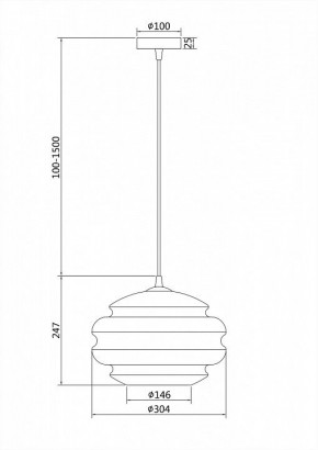 Подвесной светильник Maytoni Ruche P079PL-01AM в Коротчаево - korotchaevo.mebel24.online | фото 3